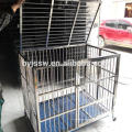 BAIYI Brand Doldável gaiola de cão de aço inoxidável, caixa de cachorro, gaiola de estimação com piso de plástico